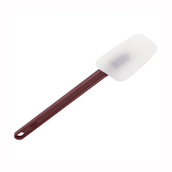 Commercial White Silicone Head Scraper Spatula, Spoon-shaped Blade