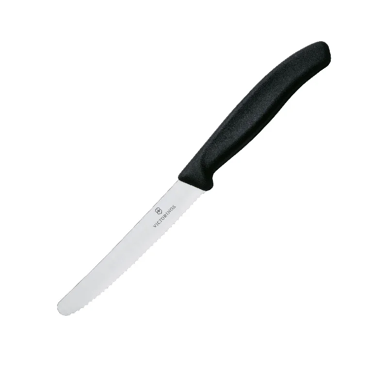 Victorinox Swiss Classic Serrated Tomato & Sausage Knife 11cm Black