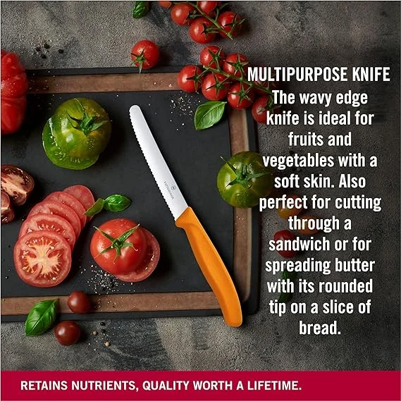 Victorinox Tomato & Sausage Knife 11cm - Orange