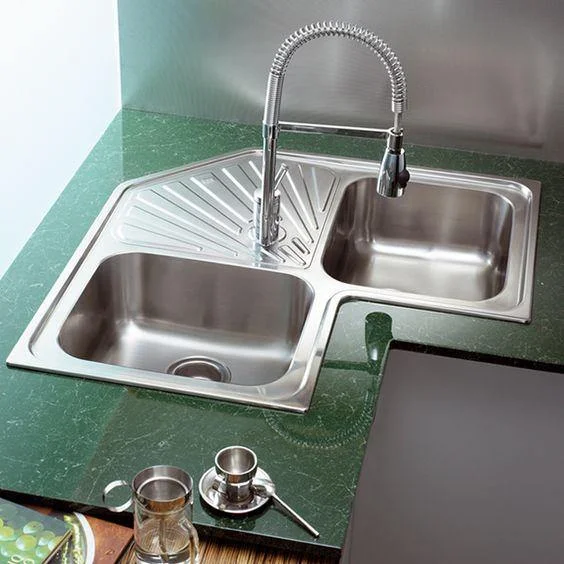 Nirali Wonder Corner Kitchen Sink in Stainless Steel 304 Grade