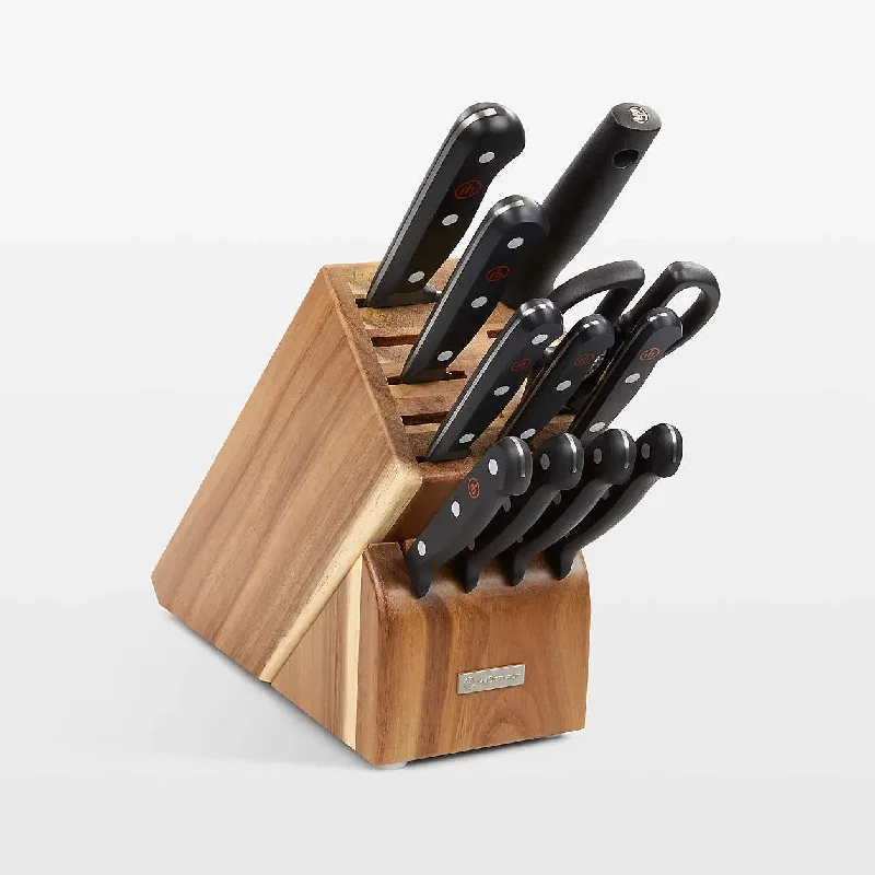 Wusthof Gourmet 12pc Knife Block Set, 15-Slot Acacia