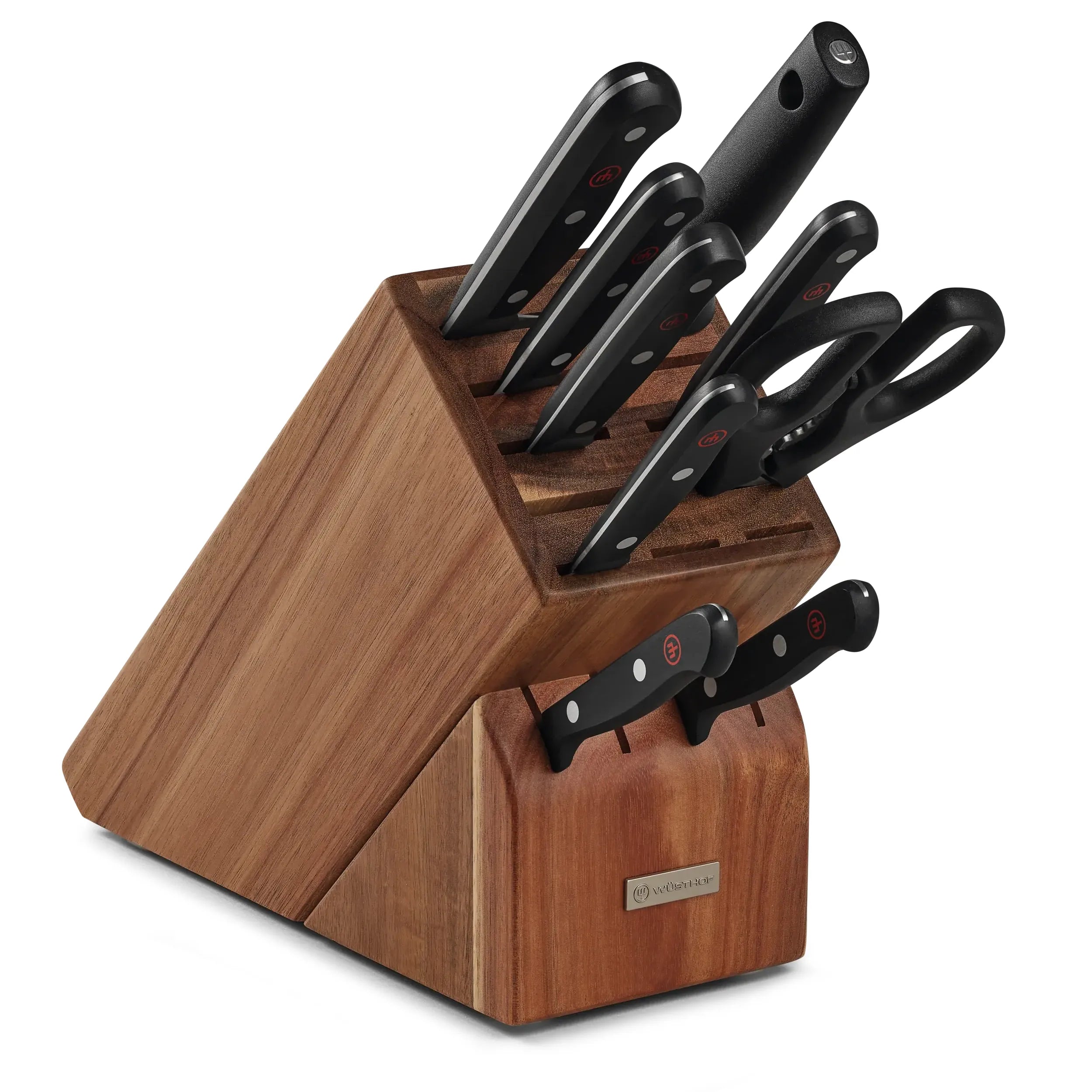 Wusthof Gourmet 10 Piece Block Set (15 Slot) Knife Set, Acacia