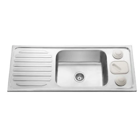 Zodiac Single Bowl Sink With Drain Board Streamlined Waste Management By Jayna