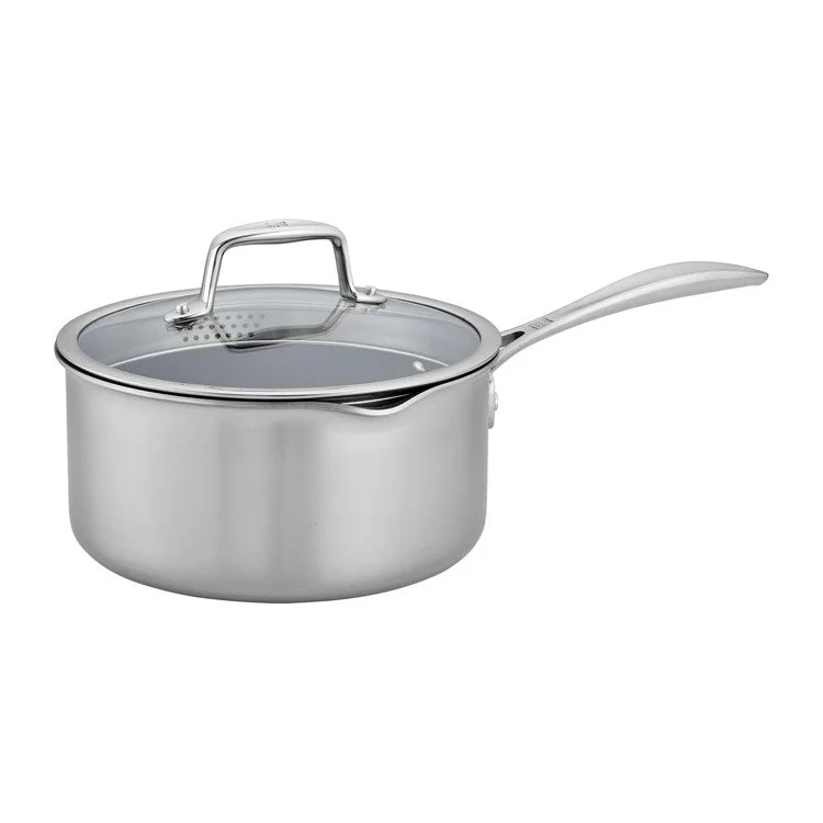 Clad CFX 3-Quart Ceramic Nonstick Stainless Steel Saucepan