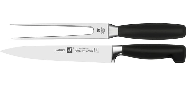 Zwilling J.A. Henckels Four Star 2 Piece Carving Knife & Fork Set